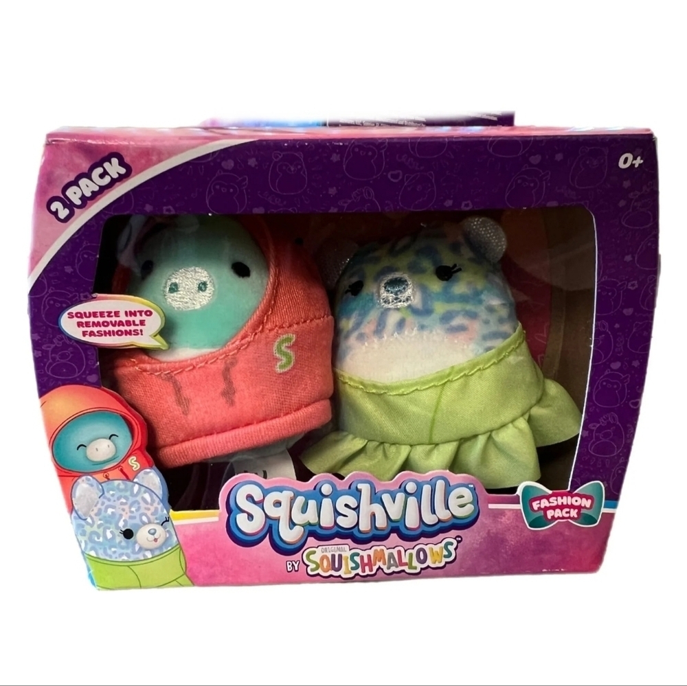 Original Squishville By Squishmallows Fashion Pack - 2 Pack Lindsay & Miles